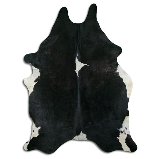 Peau de vache noire et blanche XXL