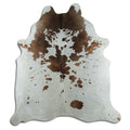 Peau de vache marron et blanche XXL