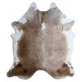 Peau de vache marron et blanche XXL