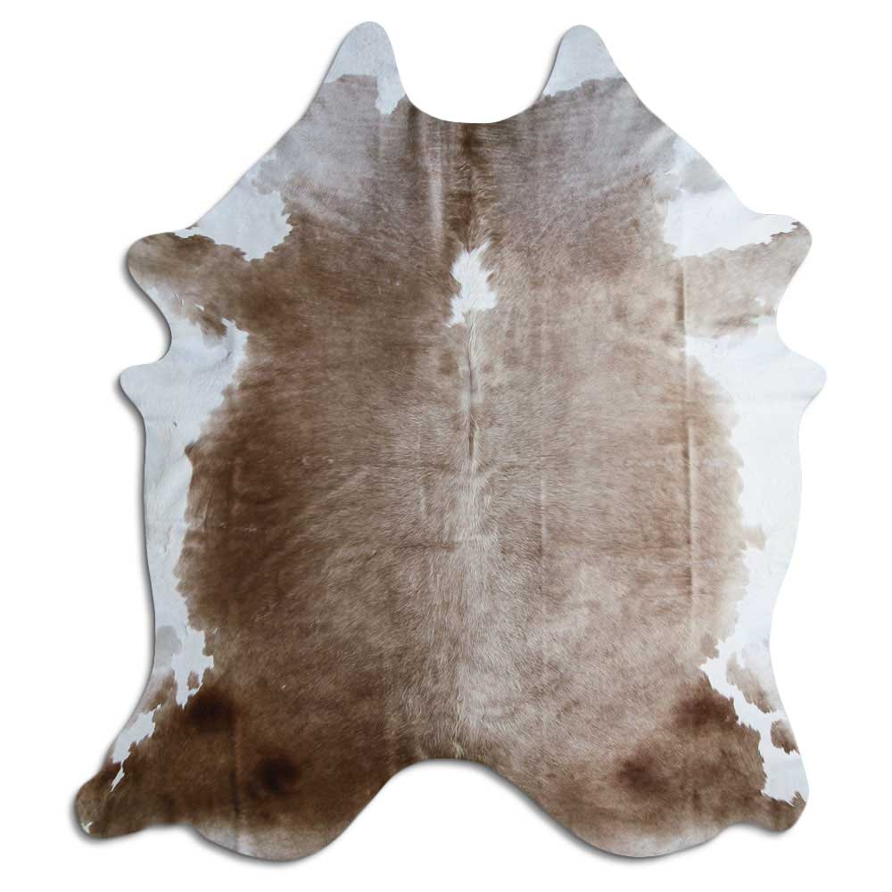 Peau de vache marron et blanche XXL