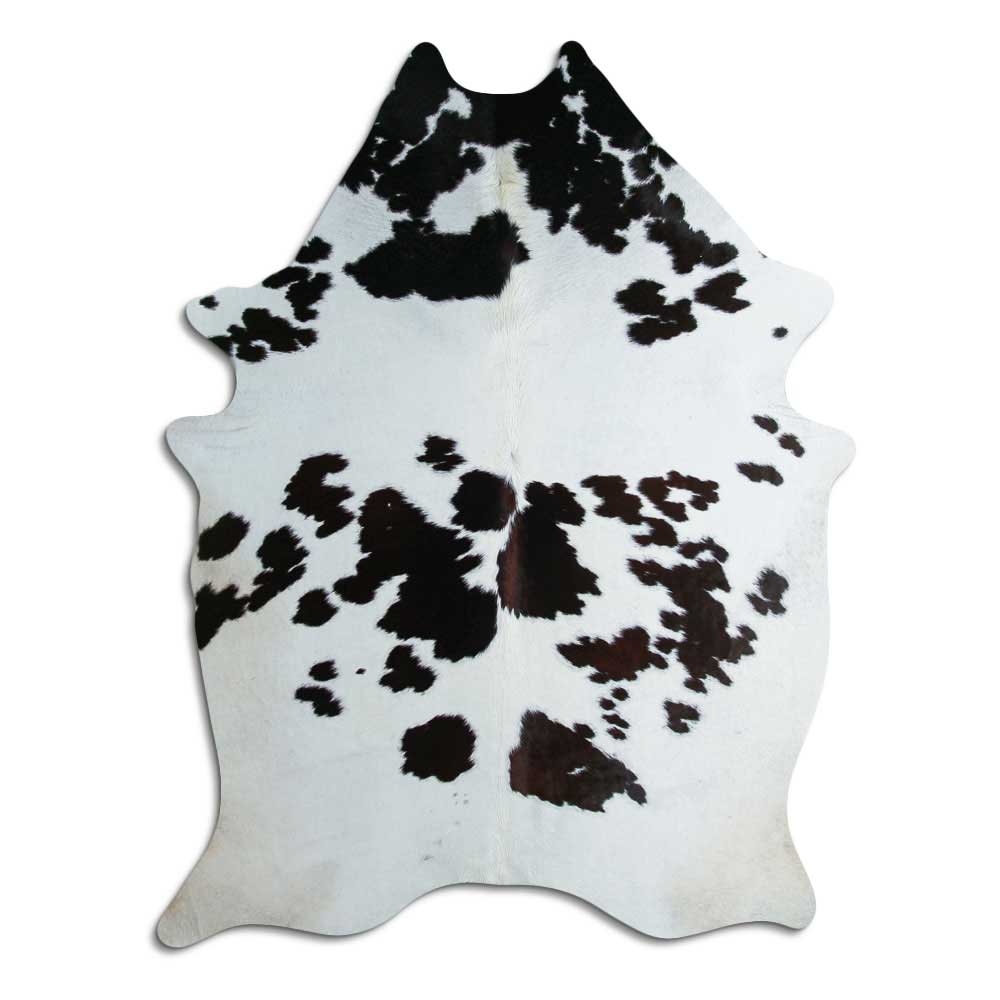 Peau de vache noire et blanche XXL