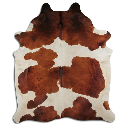 Peau de vache marron et blanche XXXL
