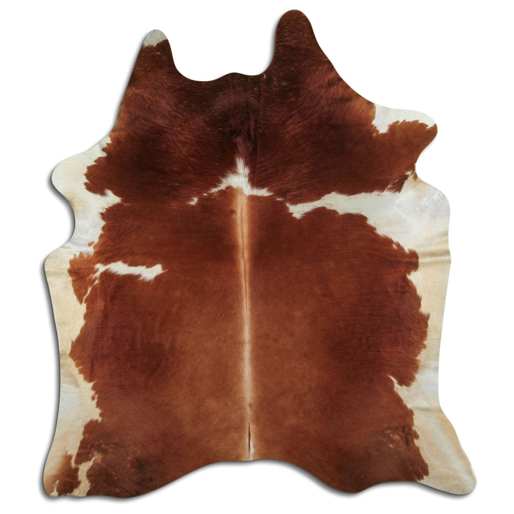 Peau de vache marron et blanche XXL