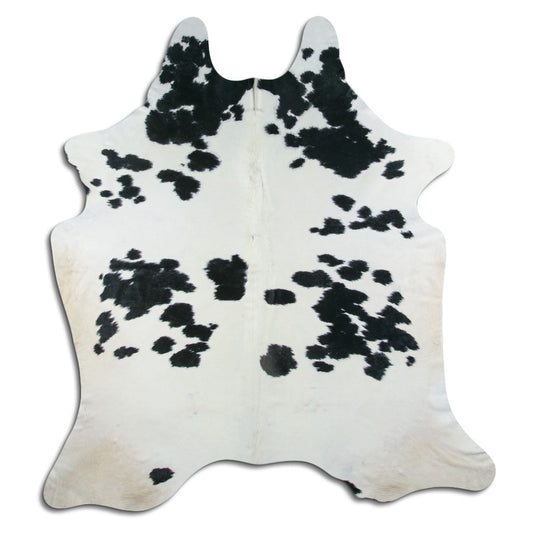 Peau de vache noire et blanche XXL