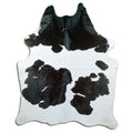 Peau de vache noire et blanche XXL