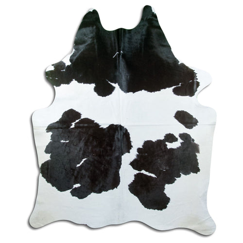 Peau de vache noire et blanche XXL