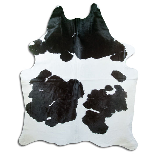 Peau de vache noire et blanche XXL