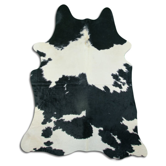 Peau de vache noire et blanche L