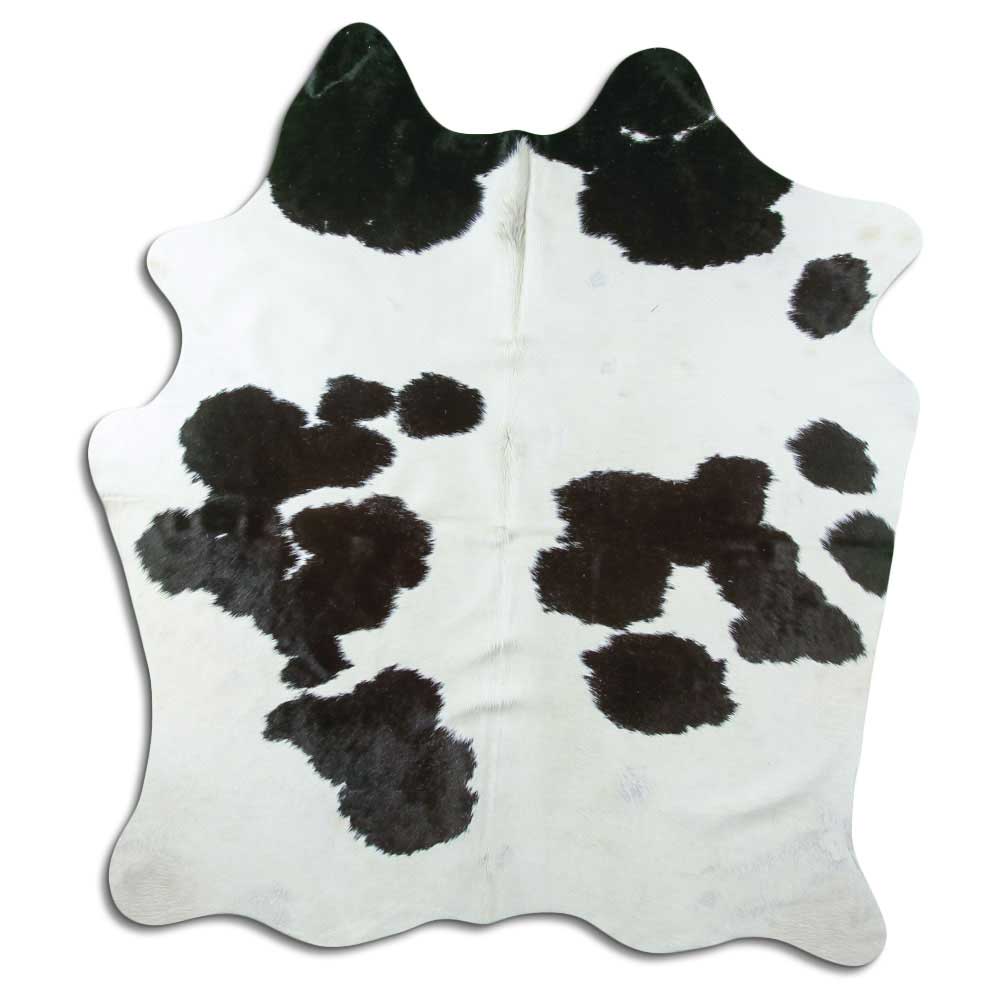 Peau de vache noire et blanche L