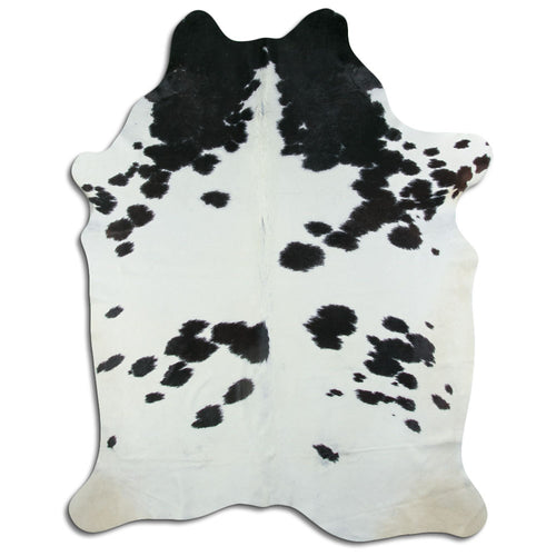 Peau de vache noire et blanche XXL