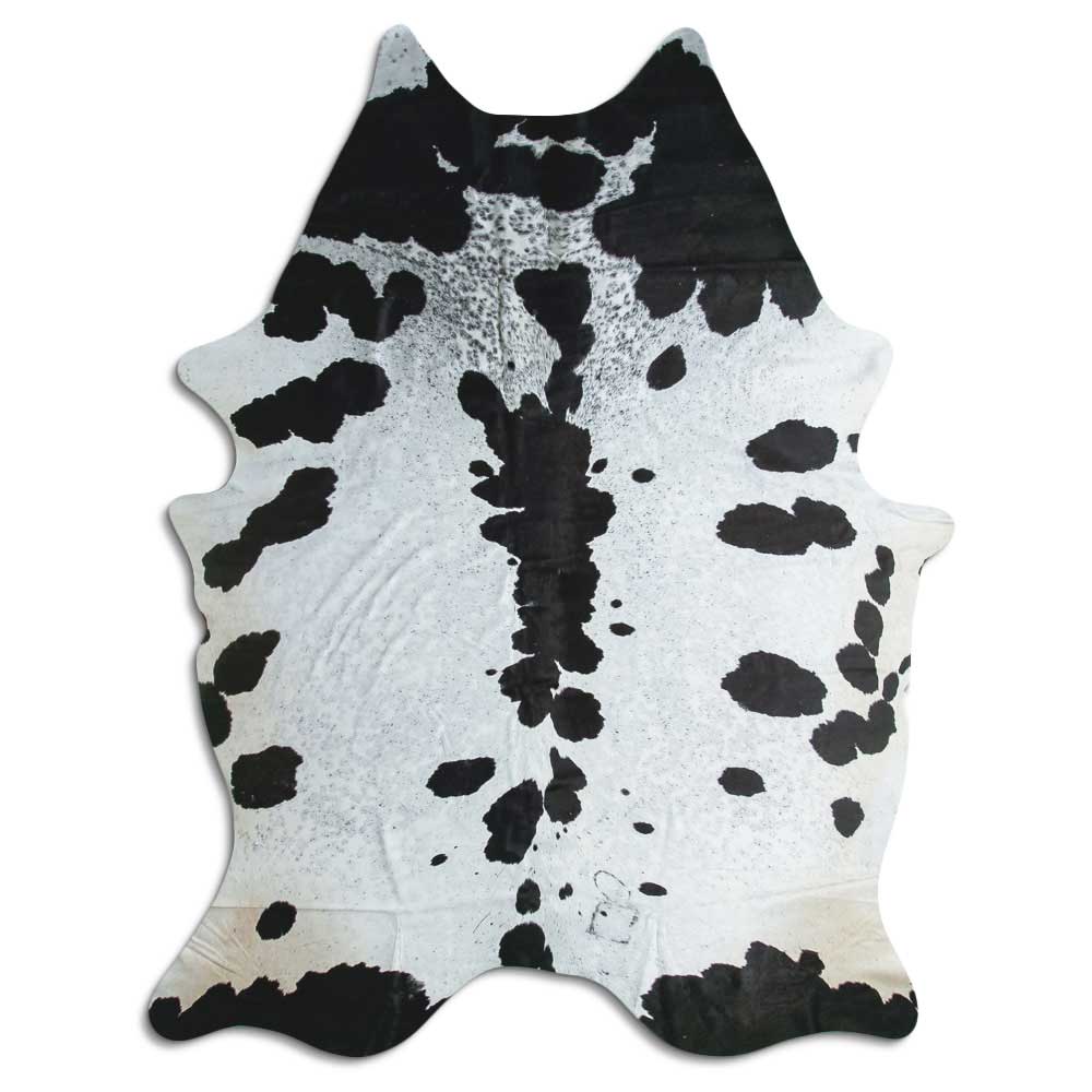 Peau de vache noire et blanche XXXL