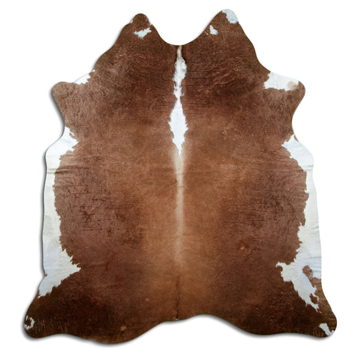 Peau de vache marron et blanche XXL