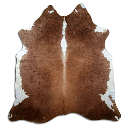 Peau de vache marron et blanche XXL