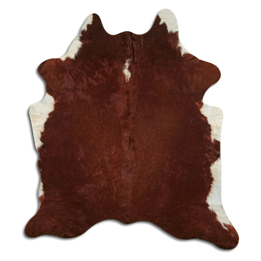 Peau de vache marron et blanche XXL