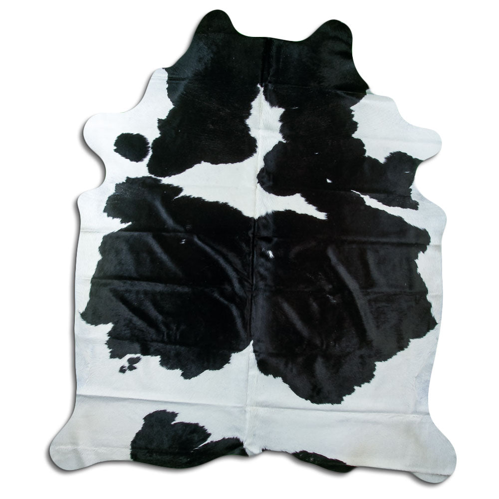 Peau de vache noire et blanche XXL