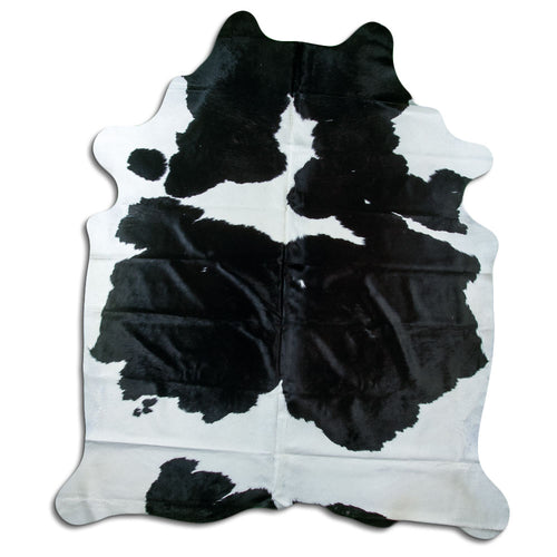 Peau de vache noire et blanche XXL