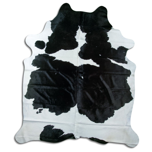 Peau de vache noire et blanche XXL