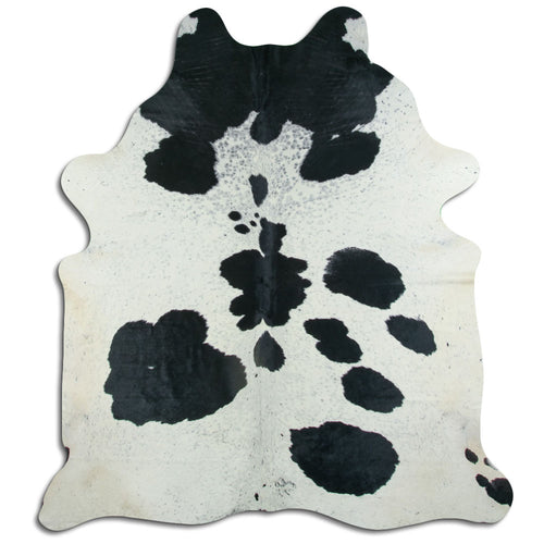 Peau de vache noire et blanche XXL