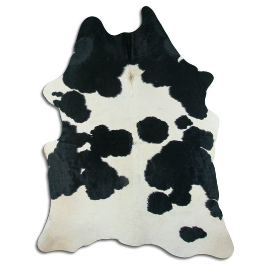 Peau de vache noire et blanche XXL