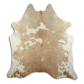 Peau de vache marron et blanche XL