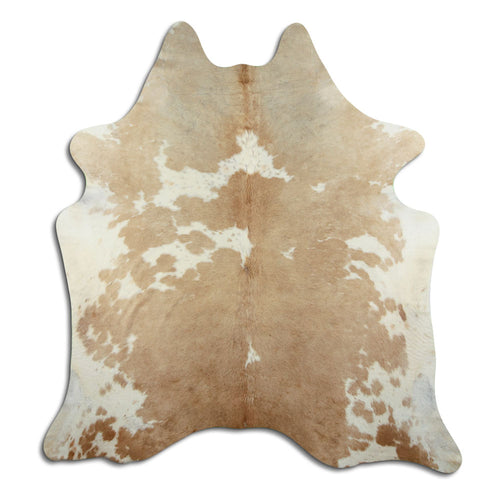 Peau de vache marron et blanche XL
