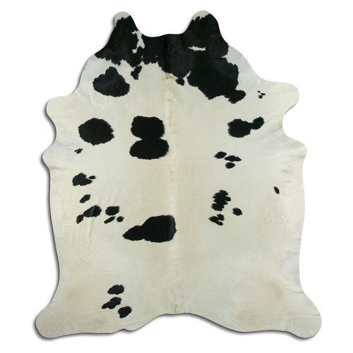 Peau de vache noire et blanche XXL