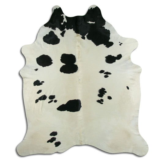 Peau de vache noire et blanche XXL