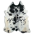 Peau de vache noire et blanche XXL