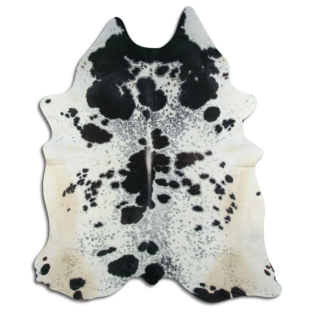 Peau de vache noire et blanche XXL