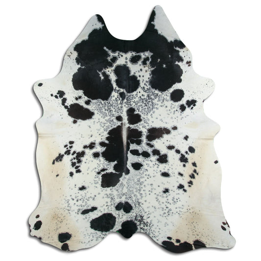 Peau de vache noire et blanche XXL