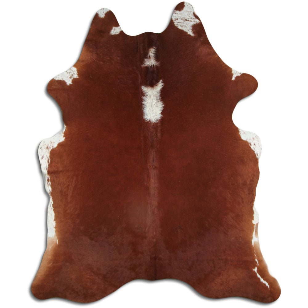 Peau de vache marron et blanche XL