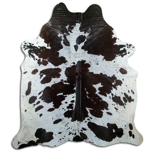 Peau de vache noire et blanche XXL