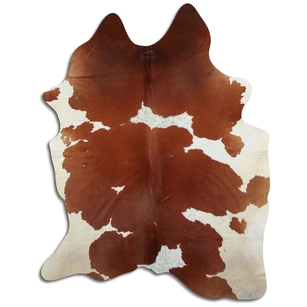 Peau de vache marron et blanche XXL