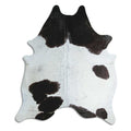 Peau de vache noire et blanche XXL