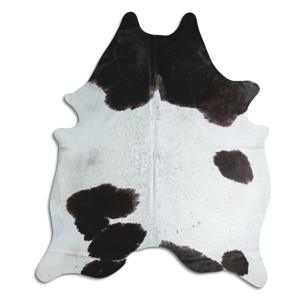 Peau de vache noire et blanche XXL