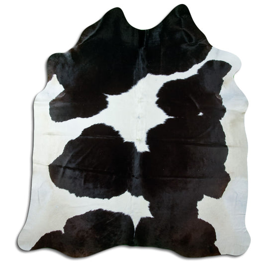 Peau de vache noire et blanche XXL