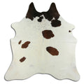 Peau de vache marron et blanche L