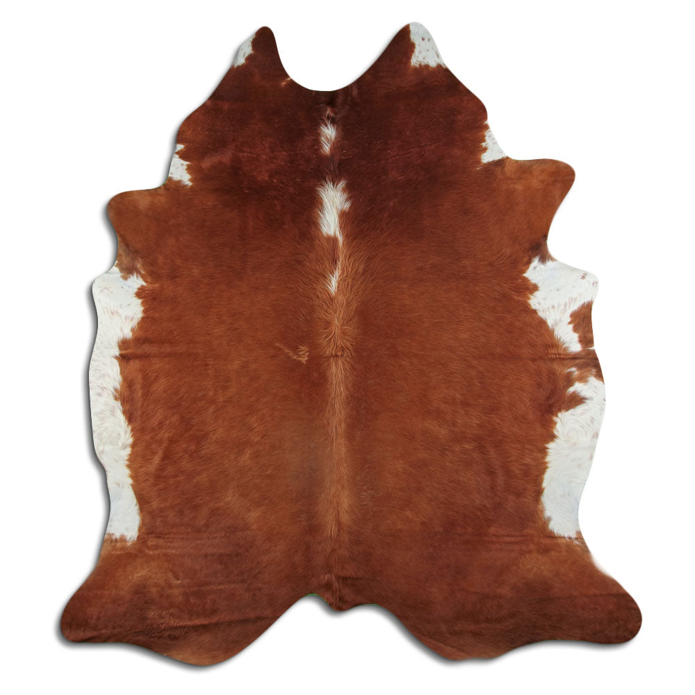 Peau de vache marron et blanche XXL