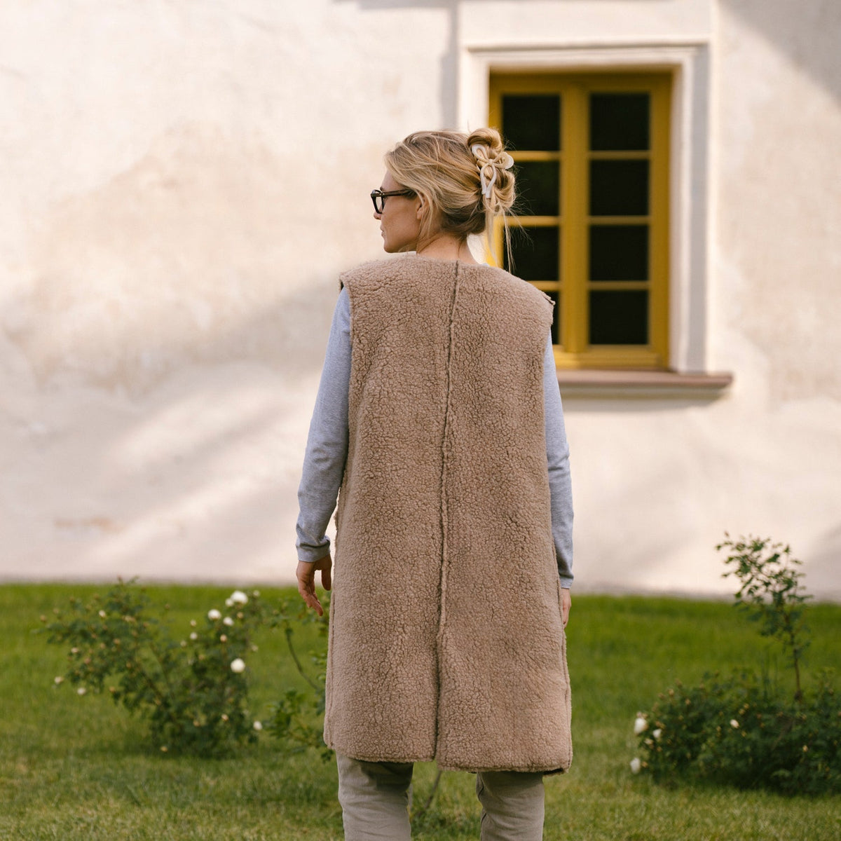Gilet en mérinos « Sea » beige
