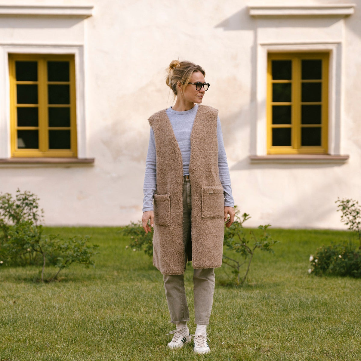 Gilet en mérinos « Sea » beige