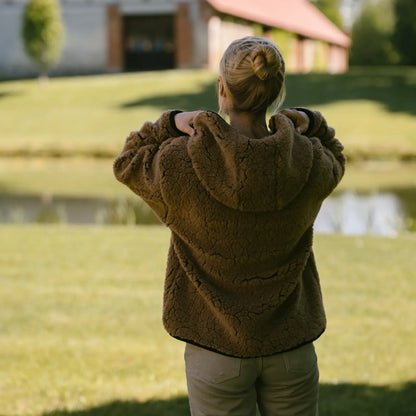 Veste en laine « Laguna » marron foncé