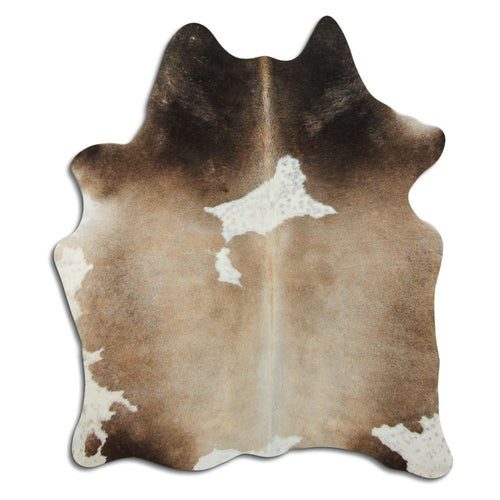 Peau de vache marron et blanche M