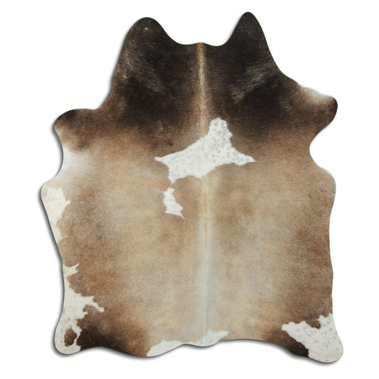 Peau de vache marron et blanche M