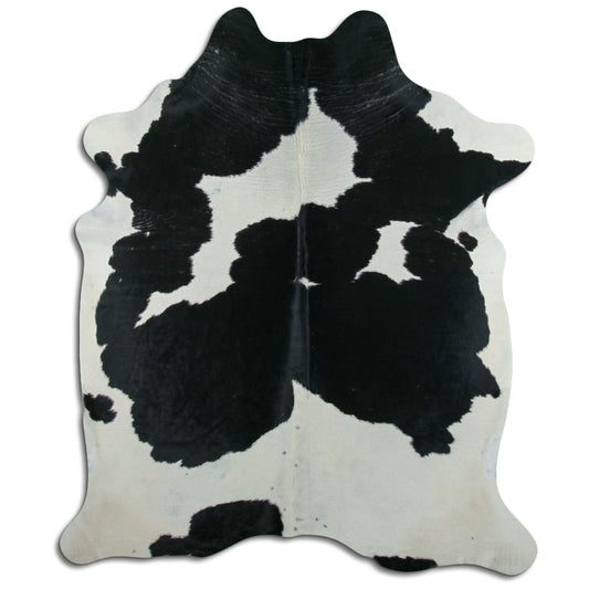 Peau de vache noire et blanche XXL