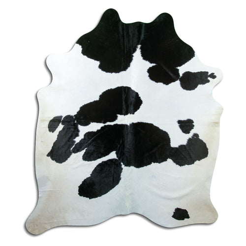 Peau de vache noire et blanche XXL