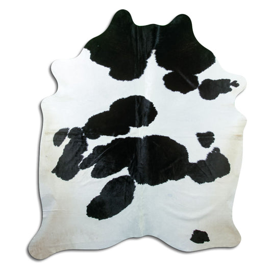 Peau de vache noire et blanche XXL