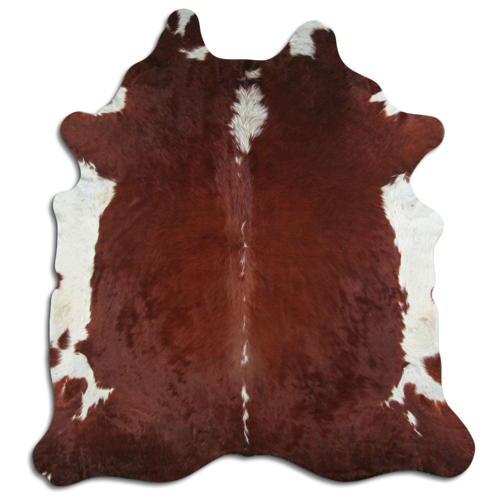 Peau de vache marron et blanche XXL