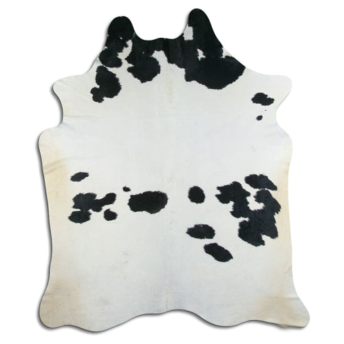 Peau de vache noire et blanche XXL