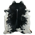 Peau de vache noire et blanche XXL