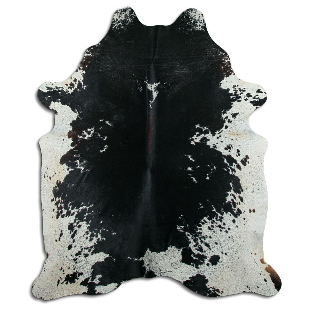 Peau de vache noire et blanche XXL